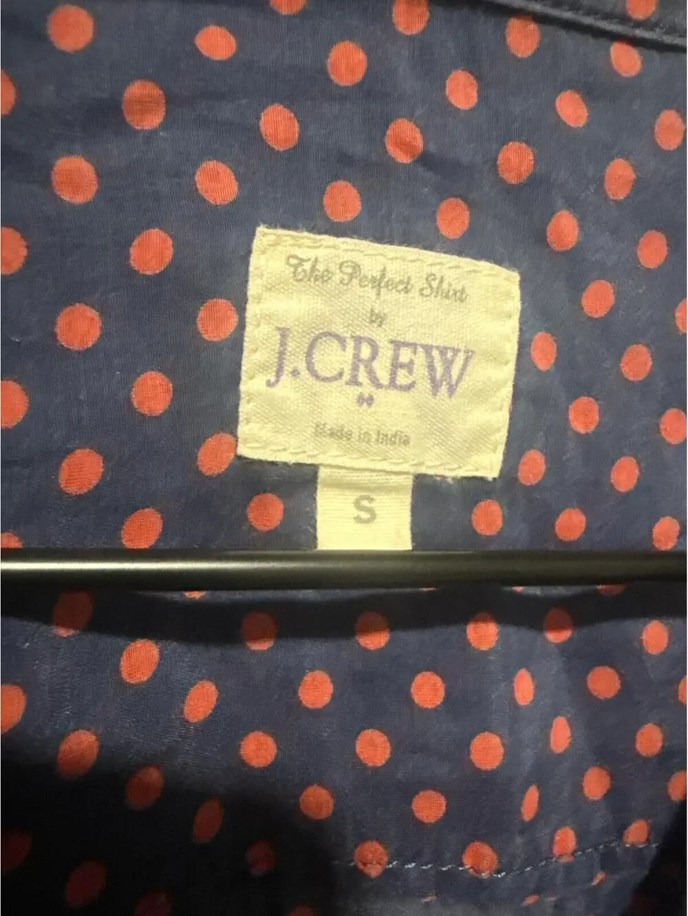J.Crew The Perfect Shirt Polka Dot Button-Up Cotton & Silk Blend Shirt